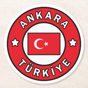 Ankara Türkiye Runder Pappuntersetzer