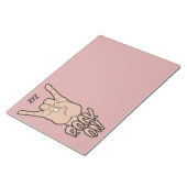 ANKAUFSTIEG FÜR Farbe und Monogramm-Notizblock Notizblock (angewinkelt)