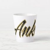 Anke black gold Lettering Latte Tasse (Vorderseite)