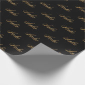 Anke gold Design Lettering Geschenkpapier (Ecke)