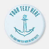 Anker am Meer. Vorlage für Sailor-Geschenke Magnet (Vorne)