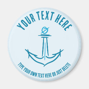 Anker am Meer. Vorlage für Sailor-Geschenke Magnet