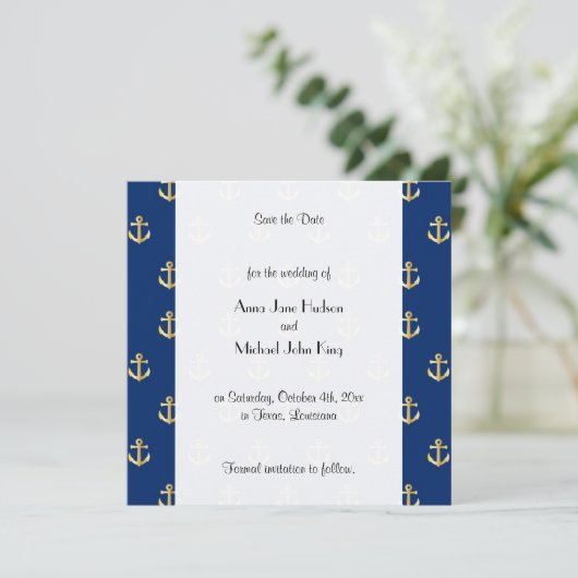 Anker, Anker, Anker, Anker, Save the Date (Stehend Vorderseite)