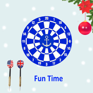 Anker auf dem Blue and White Dart Board Dartscheibe