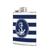 Anker auf dem Seemann von Nautical Blue und White Flachmann (Links)