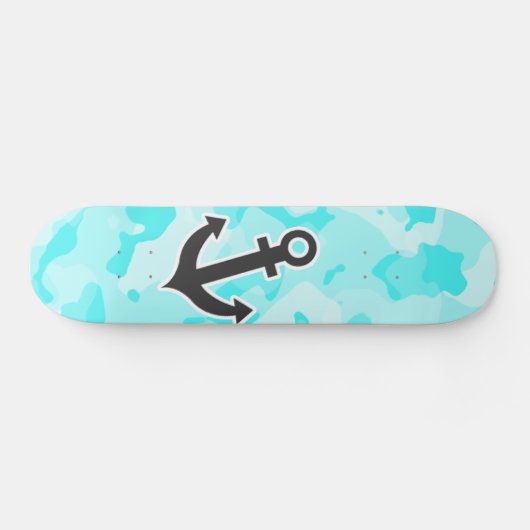 Anker auf der Camouflage Celeste; Camouflage Skateboard (Horizontal)