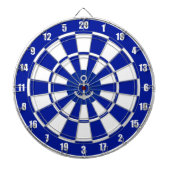 Anker auf Navy Blue und White Dart Board Dartscheibe (vorne)