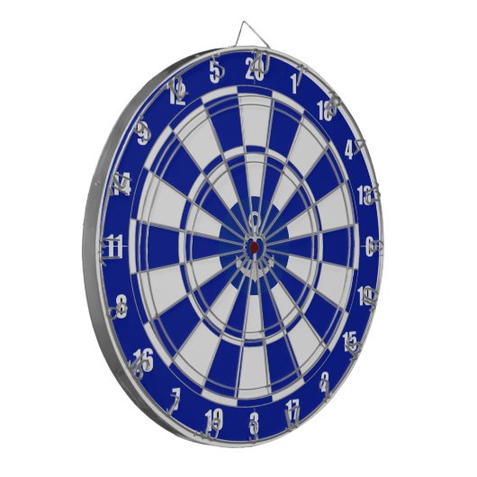 Anker auf Navy Blue und White Dart Board Dartscheibe (Vorderseite Links)