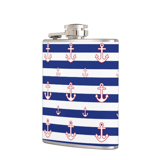Anker auf Navy Strips Flachmann (Links)