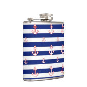 Anker auf Navy Strips Flachmann (Rechts)
