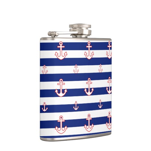 Anker auf Navy Strips Flachmann (Rechts)
