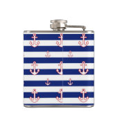 Anker auf Navy Strips Flachmann (Rückseite)