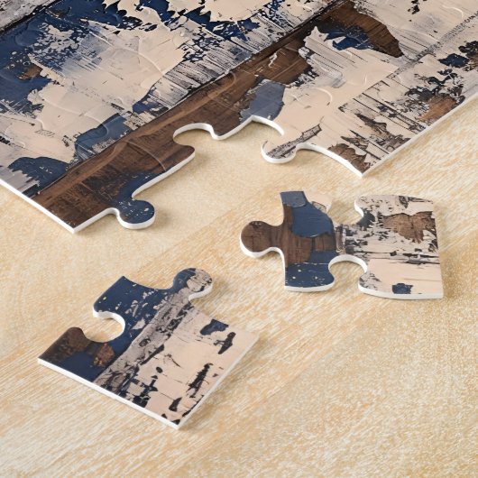 Anker auf rustikalen Holzkarten Puzzle (Seite)