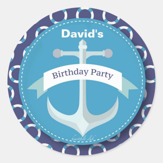 Anker-Aufkleber Runder Aufkleber (Vorderseite)