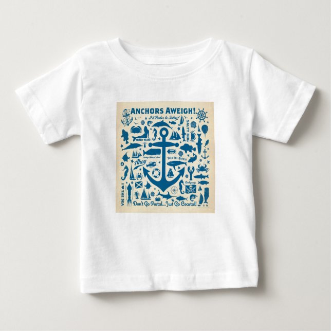 Anker Aweigh! Baby T-shirt (Vorderseite)