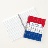 Anker Aweigh, ein Nautical Muster Spiral Notebook Notizblock (Innenseite)