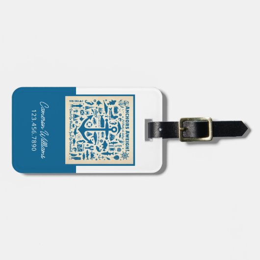 Anker Aweigh! Gepäckanhänger (Vorderseite horizontal)