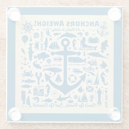 Anker Aweigh! Glasuntersetzer (Rückseite)