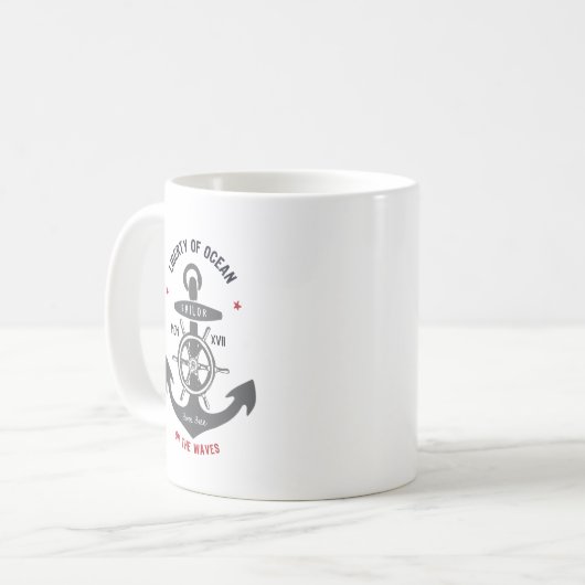 Anker Aweigh Kaffeetasse (Vorderseite Links)