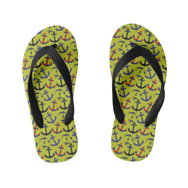 Anker Aweigh! Nautic, Kid's Beach Flip Flops Kinderbadesandalen (Fußbett)
