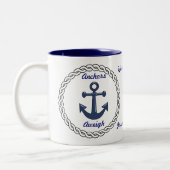 Anker-Aweigh personalisierte Tasse (Links)