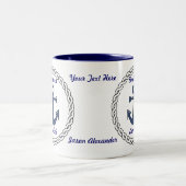 Anker-Aweigh personalisierte Tasse (Mittel)