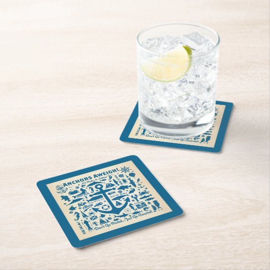 Anker Aweigh! Rechteckiger Pappuntersetzer (Vor Ort)