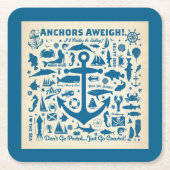 Anker Aweigh! Rechteckiger Pappuntersetzer (Vorderseite)