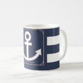 Anker-Aweigh Seemann-Tasse in der Seemarine Kaffeetasse (VorderseiteRechts)
