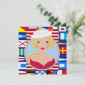 Anker Aweigh! - SRF Einladung (Stehend Vorderseite)