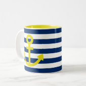 Anker Aweigh Zweifarbige Tasse (Vorderseite Links)