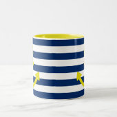 Anker Aweigh Zweifarbige Tasse (Mittel)