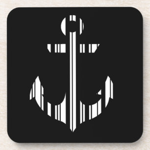ANKER BAR CODE Boot Barcode Muster Design Getränkeuntersetzer