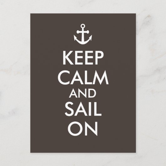 Anker Behielt Ruhe und segeln nach eigenem Ermesse Postkarte (Vorderseite)