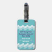 Anker bewegt Seeschiffs-Boots-Yacht-Monogramm Gepäckanhänger (Rückseite vertikal)