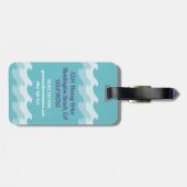 Anker bewegt Seeschiffs-Boots-Yacht-Monogramm Gepäckanhänger (Rückseite horizontal)