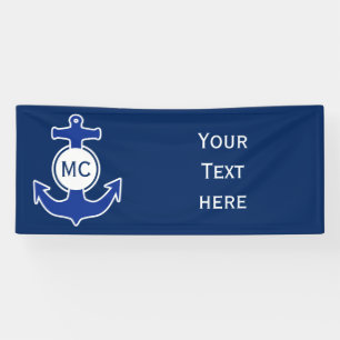 Anker blau / Contour weiß + Ihre Ideen Banner