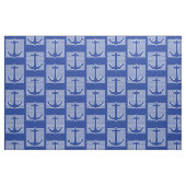 Anker-blaue/weiße Kontur + Ihre Ideen Stoff (Fat Quarter (45,7 x 55,9 cm))