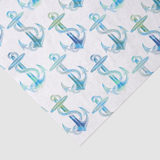 Anker-blaues Grün-Seidenpapier Seidenpapier (Ausschnitt)