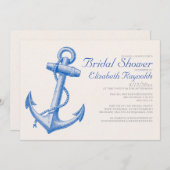 Anker-Brautparty-Einladungen Einladung (Vorne/Hinten)