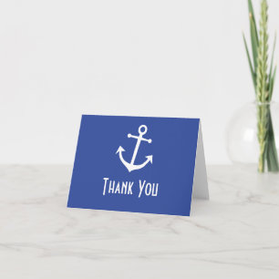 Anker-Dankeschön-Notizkarten (Navy Blau) Dankeskarte