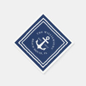 Anker der blauen blauen Navy Serviette (Ecke)