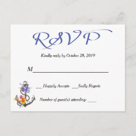 Anker der blauen Postkarte für das Schiff Nautic U