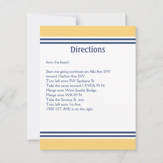 Anker der Gelben Herzklopfen Hochzeitsempfehlung Einladung (Rückseite)