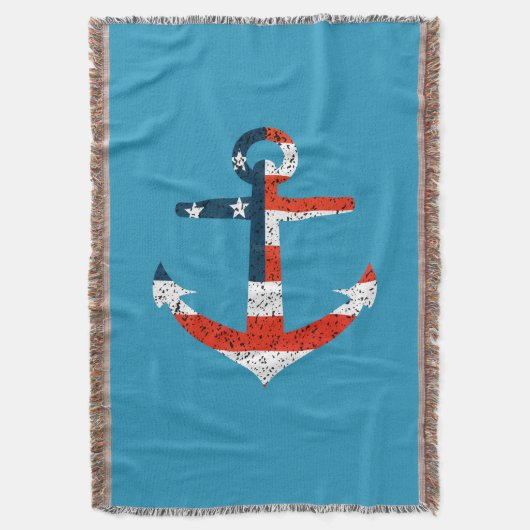 Anker der großen amerikanischen Flagge Decke (Vorderseite Vertikal)