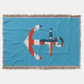 Anker der großen amerikanischen Flagge Decke (Vorderseite)