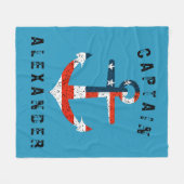 Anker der großen amerikanischen Flagge Fleecedecke (Vorderseite (Horizontal))