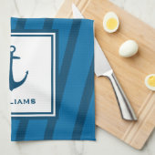 Anker der modernen Marine Geschirrtuch (Viertel Falte)