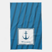 Anker der modernen Marine Geschirrtuch (Vertikal)