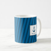 Anker der modernen Marine Kaffeetasse (VorderseiteRechts)